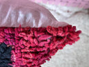 Handcrafted Moroccan Wool Pillow Cover - Red & Black Wool Cushion Cover - Decorative Throw Pillow - Wool Sofa Pillow 16x24 inches