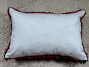 Handcrafted Moroccan Wool Pillow Cover - Red & Black Wool Cushion Cover - Decorative Throw Pillow - Wool Sofa Pillow 16x24 inches