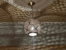 Elegant Moroccan Brass Pendant Light - Silver Moroccan Lamp, Handmade Home Décor Lighting in Various Sizes