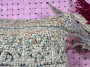 Handwoven Wool Pillow Cover - Moroccan Boho Decor | Neutral-Toned Textured Cushion Cover for Rustic & Bohemian Home | 14 x 22 Inches