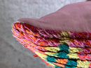 Handmade Moroccan Wool Pillow - Red Striped Kilim Design, 15x24 inches Decorative Pillow Cover, Wool Cushion for Boho Home Decor