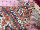 Handmade Moroccan Wool Cushion Cover 14x22, Decorative Pillowcase for Home & Living, Floral Sofa Pillow, Orange Accent Pillow