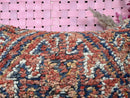 Handmade Moroccan Wool Cushion Cover 14x22, Decorative Pillowcase for Home & Living, Floral Sofa Pillow, Orange Accent Pillow