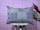 Handmade Moroccan Wool Pillow - 17 x 25 Inches - Boho Geometric Cushion, Ethnic Floor Cover, Rustic Tribal Accent for Moroccan Décor