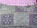 Handmade Moroccan Wool Pillow - 17 x 25 Inches - Boho Geometric Cushion, Ethnic Floor Cover, Rustic Tribal Accent for Moroccan Décor