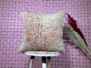 Rustic Moroccan Wool Pillow - Beige Boho Throw Pillow Cover - Woven Cushion 19x20 Inches - Decorative Textured Wool Cushion