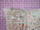 Rustic Moroccan Wool Pillow - Beige Boho Throw Pillow Cover - Woven Cushion 19x20 Inches - Decorative Textured Wool Cushion