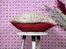 Rustic Moroccan Wool Pillow - Beige Boho Throw Pillow Cover - Woven Cushion 19x20 Inches - Decorative Textured Wool Cushion