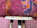 Bohemian Pink Wool Pillow Cover - Handwoven 13x24 Decorative Throw Pillow, Geometric Tribal Cushion, Textured Wool Sofa Pillow