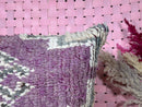 Handmade Moroccan Pillow - 20x20 Inches Purple Wool Throw Pillow, Boho Rustic Decor, Artisan Cushion for Bright Homes
