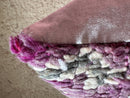 Handmade Moroccan Pillow - 20x20 Inches Purple Wool Throw Pillow, Boho Rustic Decor, Artisan Cushion for Bright Homes