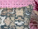 Handmade Wool Moroccan Pillow Cushion – Boho 16x24 Berber Pillow, Boujad Kilim Cushion, Bohemian Decor, Floor Cushion