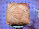 Handcrafted Authentic Morocan Leather Pouf - Square Ottoman Pouffe for Living Room Decor | Unstuffed Genuine Brown Footstool, Artisan Pouffe