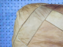 Handcrafted Authentic Morocan Leather Pouf - Square Ottoman Pouffe for Living Room Decor | Unstuffed Genuine Brown Footstool, Artisan Pouffe