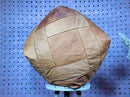Handcrafted Authentic Morocan Leather Pouf - Square Ottoman Pouffe for Living Room Decor | Unstuffed Genuine Brown Footstool, Artisan Pouffe