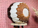 Handmade Moroccan Leather Pouf | Boho Round Ottoman Pouf | Brown Floor Cushion Footstool | Bohemian Decor | Leather Pouf Ottoman