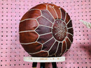 Handmade Moroccan Leather Pouf - Natural Brown Floor Pillow | Ottoman Footstool | Moroccan Decor Pouf for Bohemian Home | By 100kends