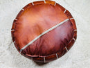 Authentic Moroccan Leather Pouf Ottoman – Handcrafted Floor Cushion, Large Leather Floor Pillow for Floor Seating, Boho Decor