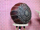 Handcrafted Dark Brown Moroccan Leather Pouf Ottoman – Round Moroccan Pouffe, Luxury Decor Pouf, Perfect for Living Room & Bedroom
