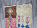 Custom Moroccan Shag Rug – Pink & White Beni Ourain Rug, Fluffy Morocco Carpet, Handmade Custom Sizes and Designs – by 100kends