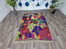 Vibrant Handmade Moroccan Boujaad Rug - Custom Sizes 3x5 to 15x15 ft - Berber Wool Moroccan Area Rug with Unique Patterns