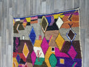 Vibrant Handmade Moroccan Boujaad Rug - Custom Sizes 3x5 to 15x15 ft - Berber Wool Moroccan Area Rug with Unique Patterns