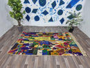 Custom Moroccan Beni Ourain Wool Rug - Handmade Berber Carpet, Vibrant Area Rug for Bedroom & Living Room - Custom Sizes Available
