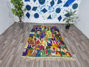 Custom Moroccan Beni Ourain Wool Rug - Handmade Berber Carpet, Vibrant Area Rug for Bedroom & Living Room - Custom Sizes Available