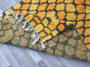 Custom Moroccan Beni Ourain Rug - Bold Yellow and Orange Geometric Design, Handmade Berber Wool Area Rug in Multiple Sizes, wool morocan rug