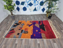 Custom Moroccan Wool Rug with Abstract Berber Design – Handmade Shag Pile Beni Ourain Style | wool rugs from 3x5 to 15x15 ft Sizes