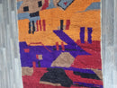 Custom Moroccan Wool Rug with Abstract Berber Design – Handmade Shag Pile Beni Ourain Style | wool rugs from 3x5 to 15x15 ft Sizes