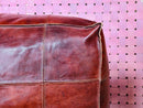 Authentic Moroccan Leather Pouf Chair - Handmade Floor Cushion, Luxury & Artistic Design, Minimalist Eco-Friendly Textured Pouf