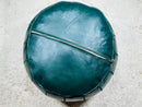 Handcrafted Moroccan Leather Pouf Ottoman - Boho Round Footstool, Floor Cushion, Bohemian Home Decor - Quality Poufs by 100kends