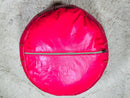 Moroccan Pink Leather Pouf Ottoman - Handcrafted Moroccan Foot Stool | Leather Ottoman Pouf, Perfect Moroccan Decor Poufs, Poufs by 100kends