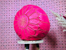 Handmade Pink Moroccan Leather Pouf - Round Footstool Ottoman, Pink Pouffe, Leather Moroccan Pouffe for Home Decor - Poufs by 100kends