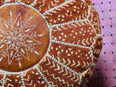 Handcrafted Moroccan Leather Pouf - Bohemian Berber Floor Cushion, Perfect Footstool & Living Room Decor, Ready to Ship pouf