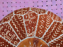 Handcrafted Moroccan Leather Pouf - Bohemian Berber Floor Cushion, Perfect Footstool & Living Room Decor, Ready to Ship pouf