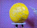Bright Yellow Moroccan Leather Pouf - Handcrafted Berber Floor Cushion, Perfect Living Room Decor & Footstool Ottoman
