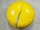 Bright Yellow Moroccan Leather Pouf - Handcrafted Berber Floor Cushion, Perfect Living Room Decor & Footstool Ottoman