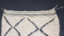 Custom Moroccan Beni Ourain Wool Rug - Hand-Knotted Neutral Minimalist Area Rug - Personalized Moroccan Berber Shag Rug for Living Room