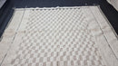 Custom Moroccan Wool Rug - Handmade Off White Area Rug, 4x6, 5x8, 6x9, 8x10 - Handwoven Living Room & Bedroom Rug by 100kends