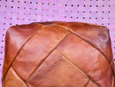Authentic Moroccan Square Pouf - Handmade Leather Ottoman Footstool | Boho Floor Cushion | Perfect Living Room Decor & Home Gift