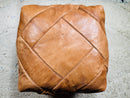 Handcrafted Moroccan Leather Pouf - Rustic Floor Stool and Cozy Ottoman for Home Seating - Pouf Accent and Functional Furniture
