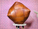 Handcrafted Moroccan Leather Pouf - Authentic Boho Ottoman, Perfect Floor Pouf, Square Leather Seat for Living Room Decor
