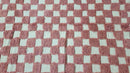 Custom Beni Ourain Checkered Moroccan Rug, Hand-Tufted Wool Carpet, Red and Cream Dining Room Rug, Modern Berber Carpet by 100kends