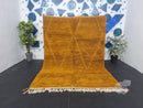 Handmade Moroccan Amber Wool Rug – Soft, Cozy Shaggy Berber Carpet in Custom Sizes, Perfect for Boho and Rustic Spaces, beni ourine rug