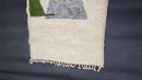 Custom Moroccan Beni Ourain Runner Rug - Abstract Geometric Wool Rug - Handmade Narrow Berber Rug with Artistic Tribal Design