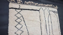 Handmade Morocan Rug Wool | Custom Boho Boujad Style | Large Area Rug 8x10 9x12 10x14 | Modern Minimalist Black & White Beni Rug by 100kends