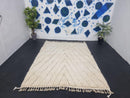 Custom Moroccan Wool Rug, Handmade Beni Ourain Carpet, Soft White Area Rug, Boho Living Room or Bedroom Décor, Unique Artisan-Crafted Design
