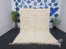 Custom Moroccan Wool Rug, Handmade Beni Ourain Carpet, Soft White Area Rug, Boho Living Room or Bedroom Décor, Unique Artisan-Crafted Design